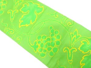 葡萄唐草模様織り出し　袋帯